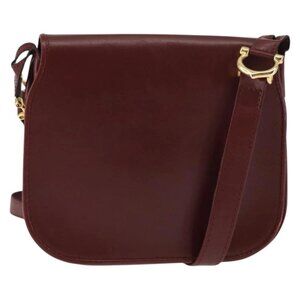 CARTIER Must Line Shoulder Bag Leather Bordeaux